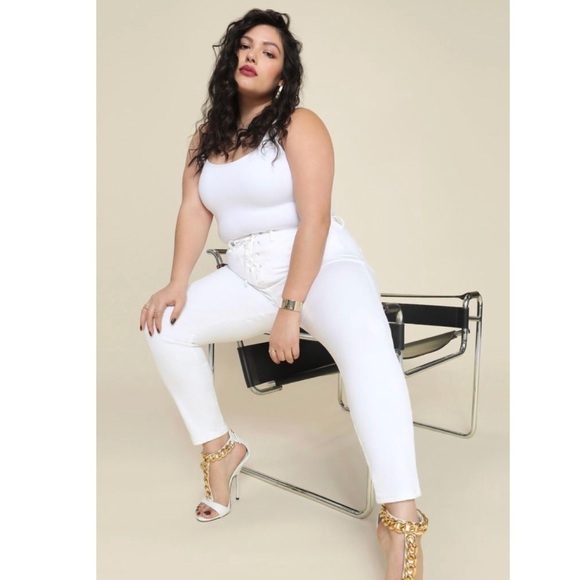 NWT Good American Good Waist Crop Lace‎ Up Jeans Size 22 - Picture 1 of 12